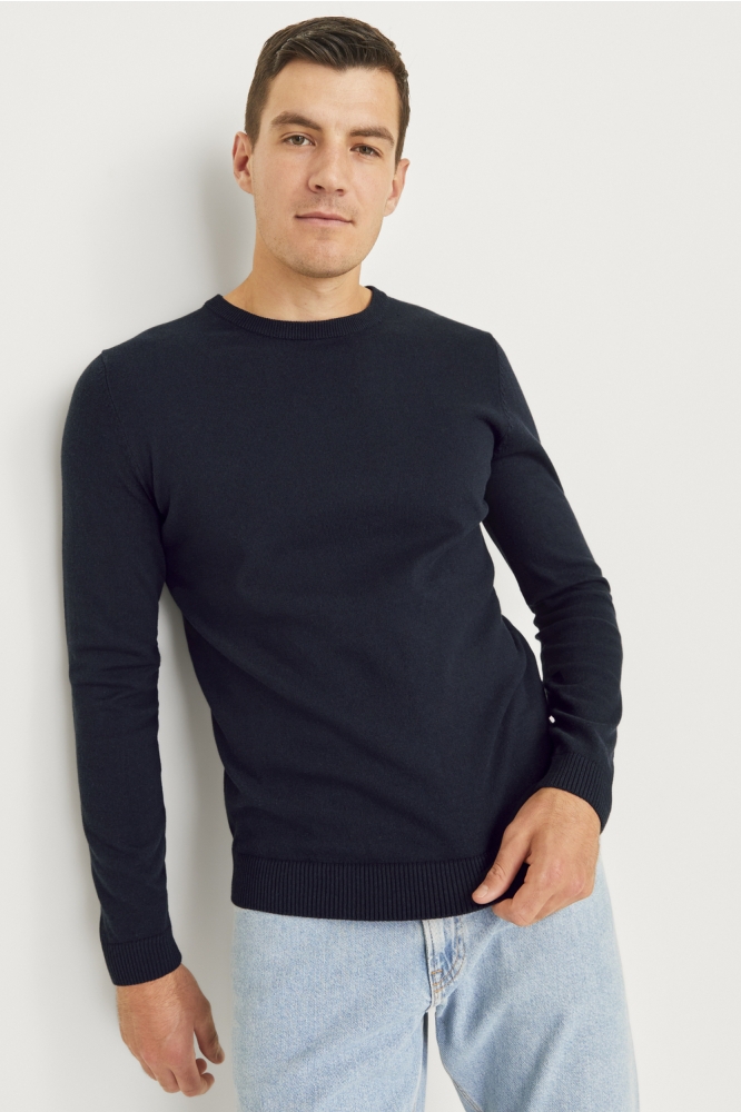 JREBCALLUM KNIT CREW NECK NOOS 12263734 Navy Blazer